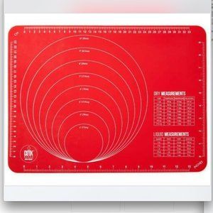 Art + Cook Red Silicone Baking Mat, Non Stick Surface 11.75" x 15.75"